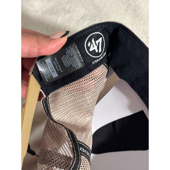 47 Brand Los Angeles Dodgers Khaki Adjustable Mesh Back Hitch Cap - Picture 4 of 6